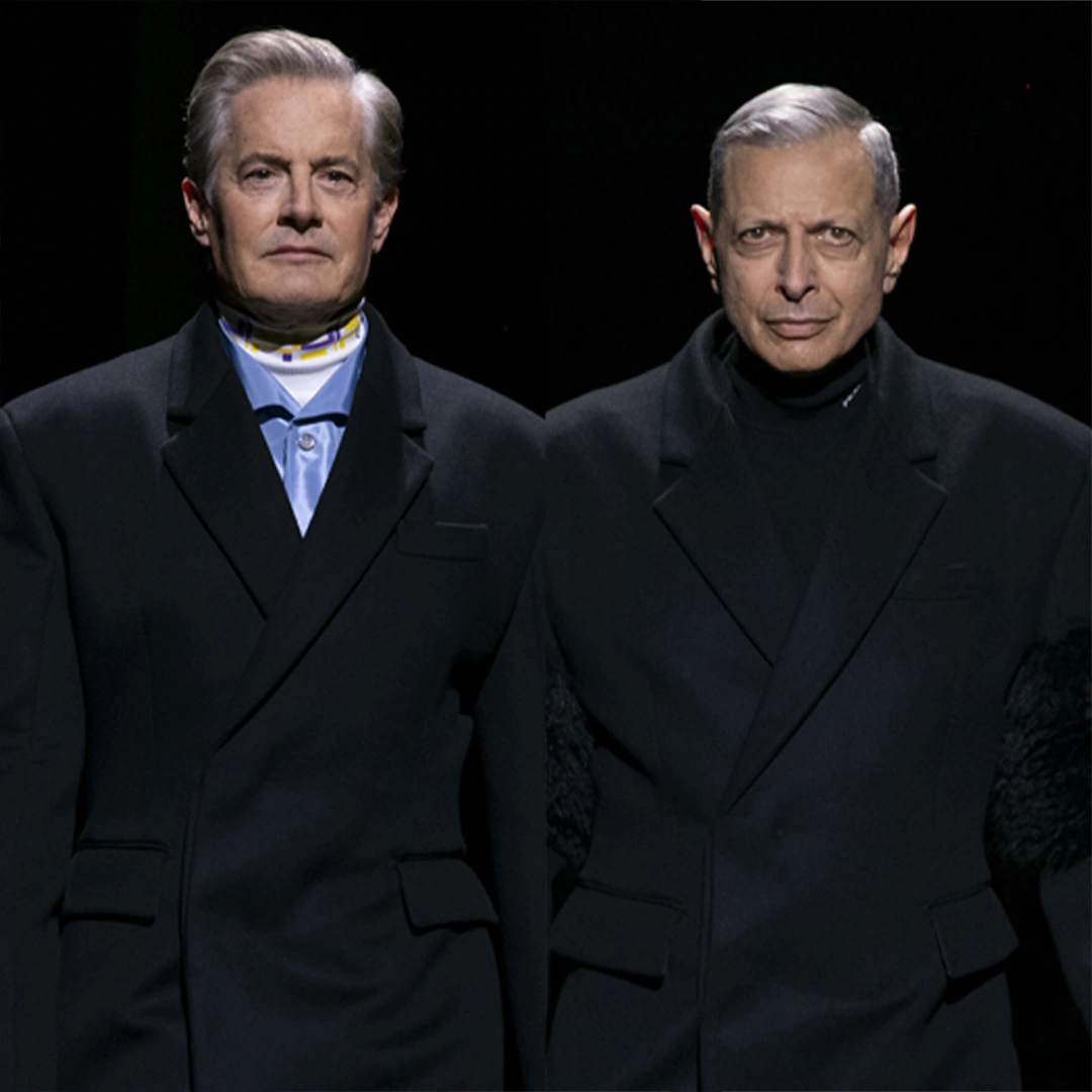 Jeff Goldblum and Kyle MacLachlan Walk Fashion Runway in Italy