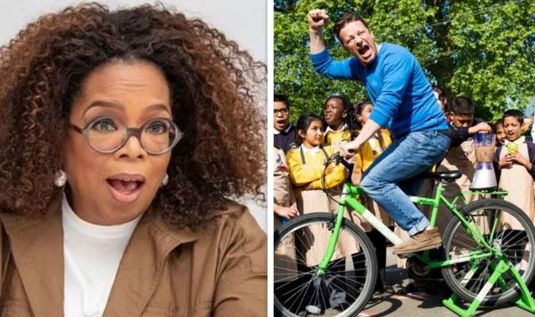 ‘I flew off the bike!’ Jamie Oliver on terrifying moment he almost ran over Oprah Winfrey | Celebrity News | Showbiz & TV