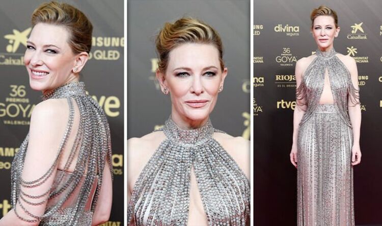 Cate Blanchett, 52, sparkles in silver beaded gown at Goya Cinema Awards | Celebrity News | Showbiz & TV