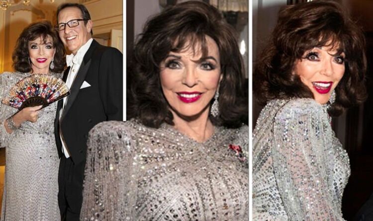 Joan Collins, 88, stuns in gown as she marks milestone with husband Percy, 56, at event | Celebrity News | Showbiz & TV