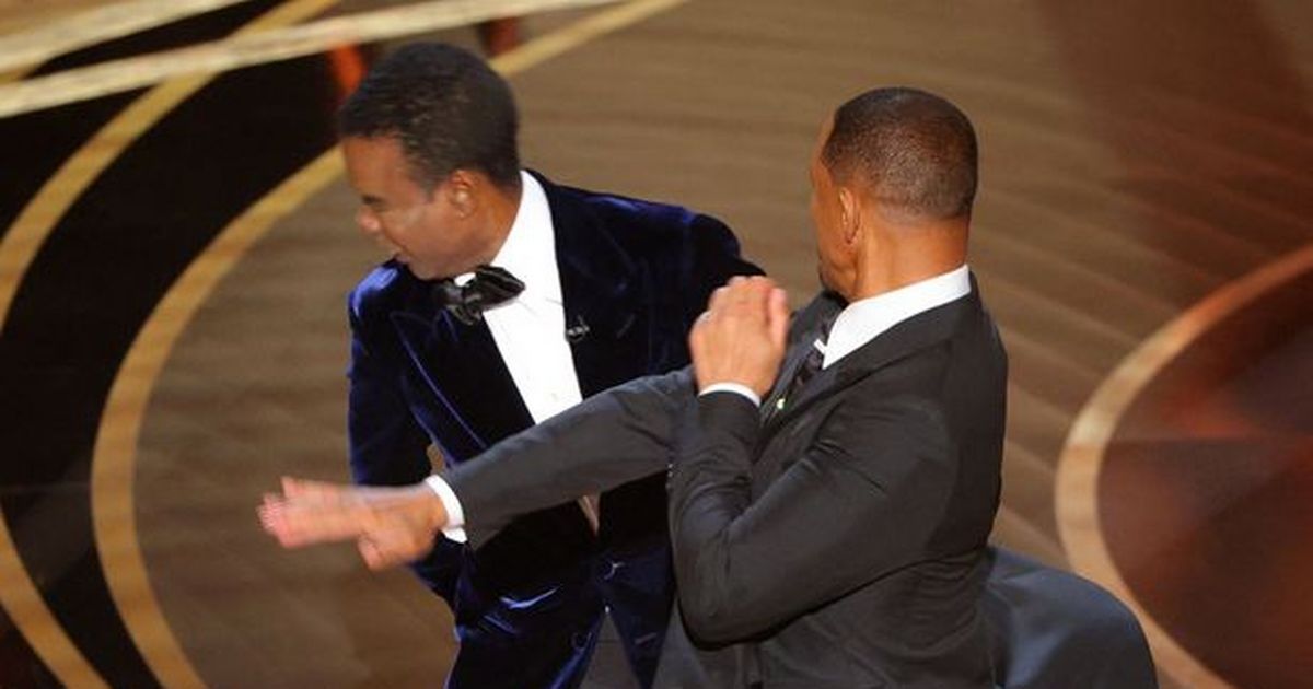 Oscars 2022: Will Smith hits Chris Rock on stage after joke about wife Jada Pinkett Smith