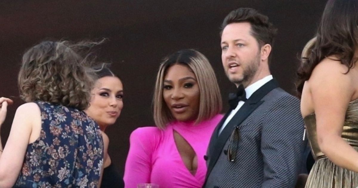 Eva Longoria and Serena Williams share joke at Brooklyn Beckham’s star-studded wedding