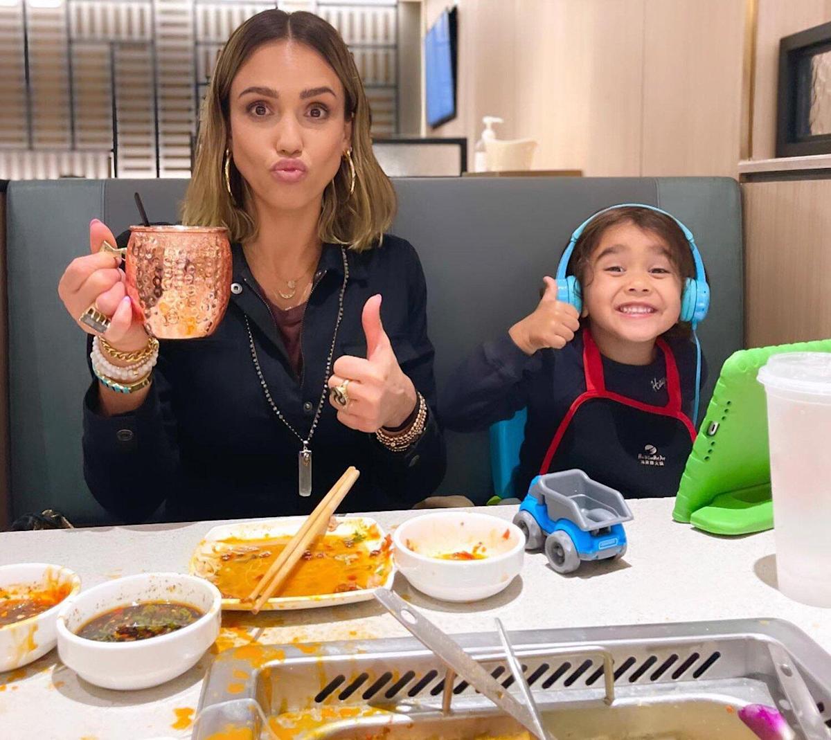 Jessica Alba Dines Out with Her ‘Favorite Humans,’ Husband Cash Warren and Their Kids