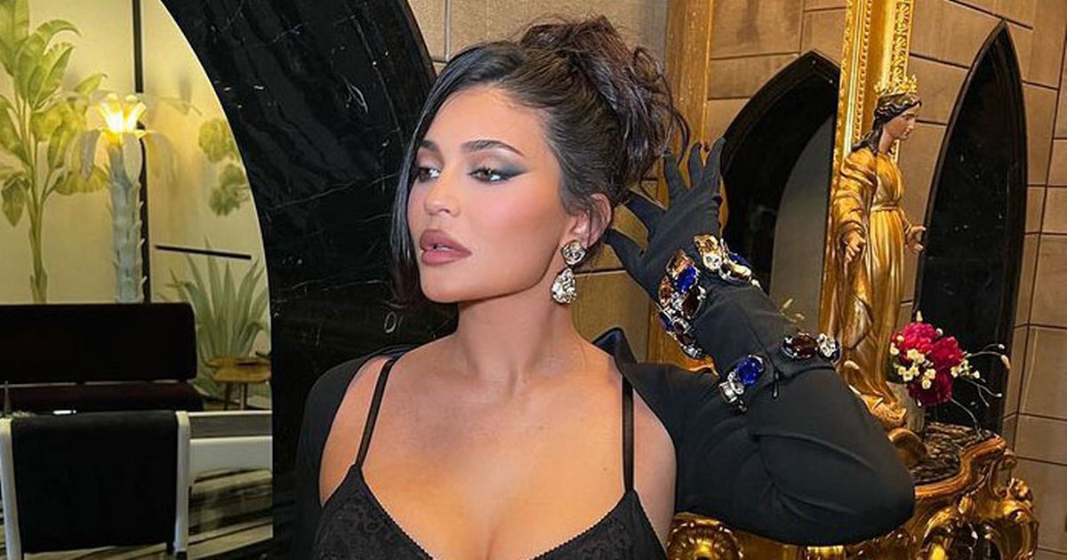 Kylie Jenner follows Kourtney Kardashian’s lead with gothic wedding weekend attire