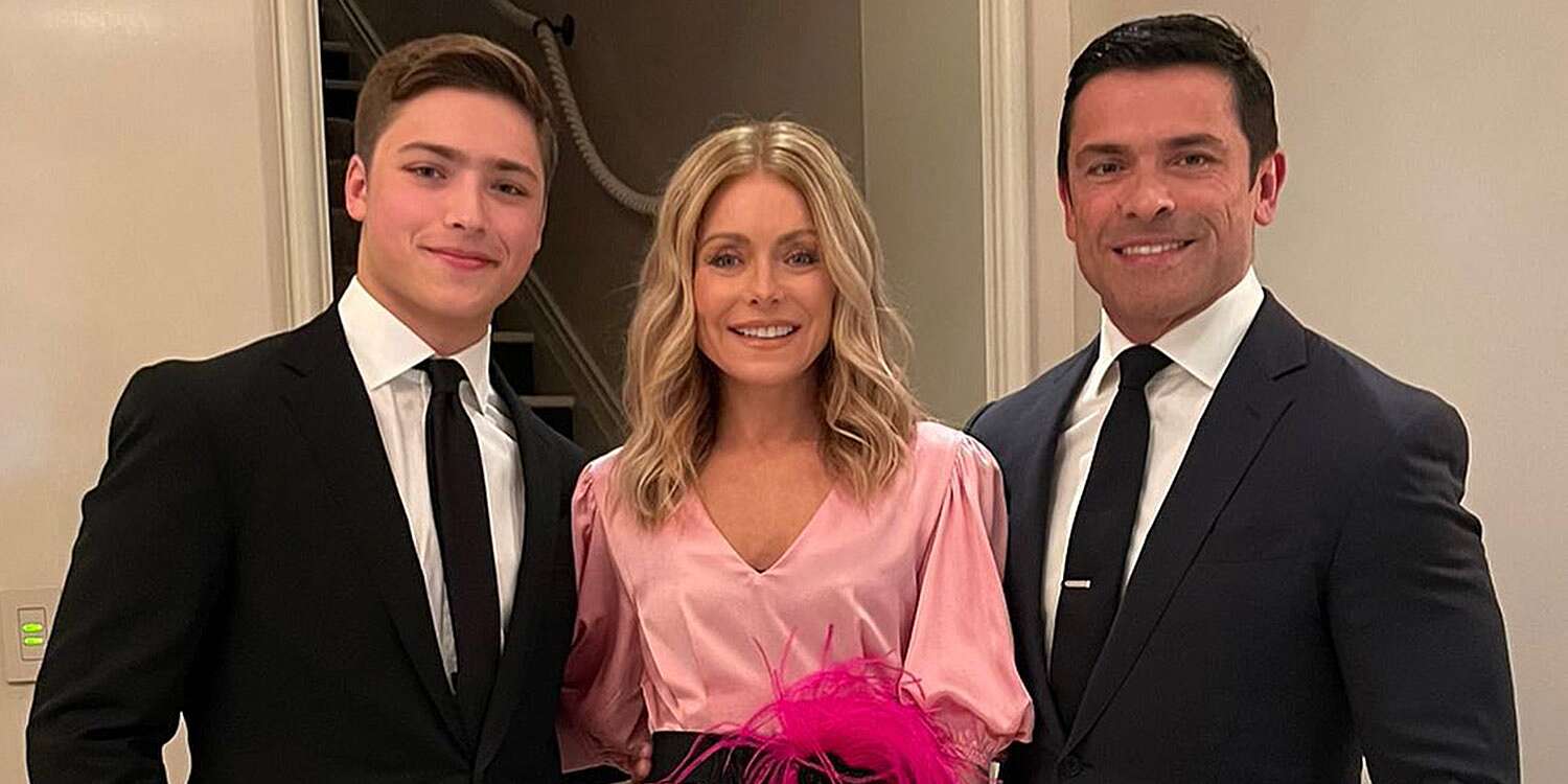 Kelly Ripa Gets Dressed Up with Husband Mark Consuelos and Son Joaquin