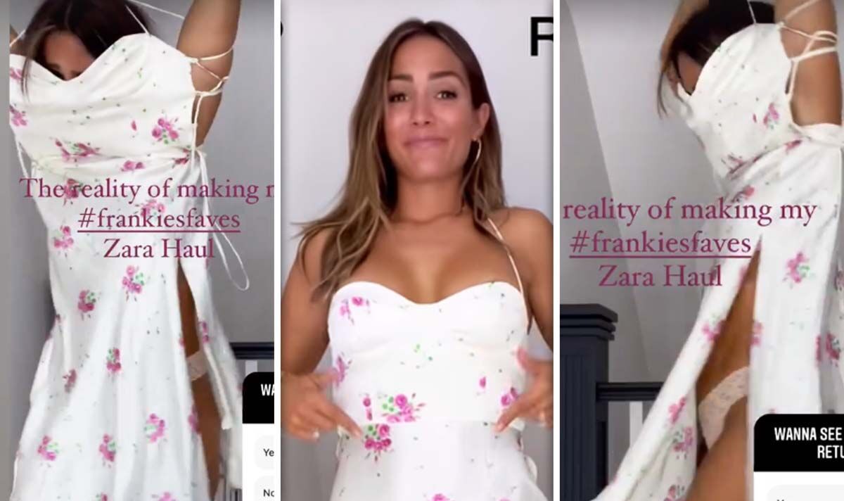 Loose Women’s Frankie Bridge flashes underwear and cleavage in wardrobe malfunction video | Celebrity News | Showbiz & TV