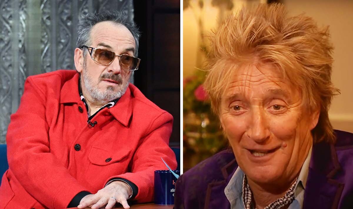 ‘Where’s your hair gone mate?’ Rod Stewart savages Elvis Costello after Jubilee digs | Celebrity News | Showbiz & TV