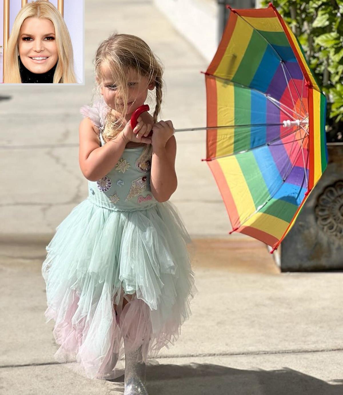 Jessica Simpson’s Daughter Birdie Mae Dresses Herself Ready for Rain on the ‘Hottest Day in LA’