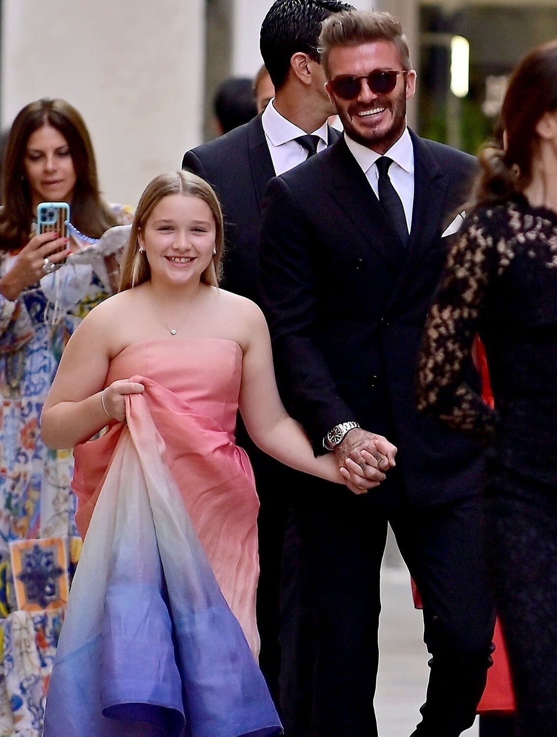 David Beckham Walks Hand-in-Hand with Daughter Harper, 10, at Special Event in Italy — See the Pic!