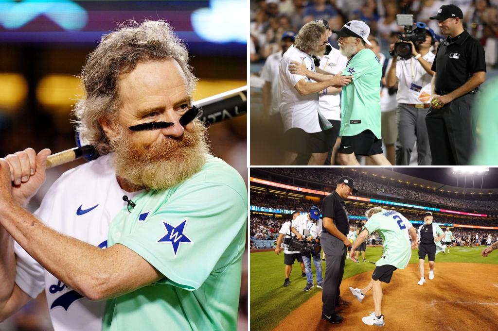 Bryan Cranston steals show during 2022 MLB All-Star Celebrity Softball game