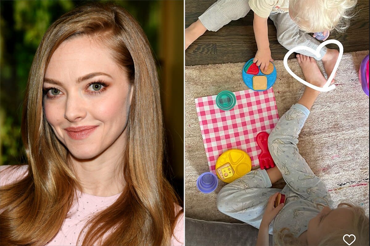 Amanda Seyfried Shares Rare Photo of Son Thomas and Daughter Nina on a Pretend Picnic Together