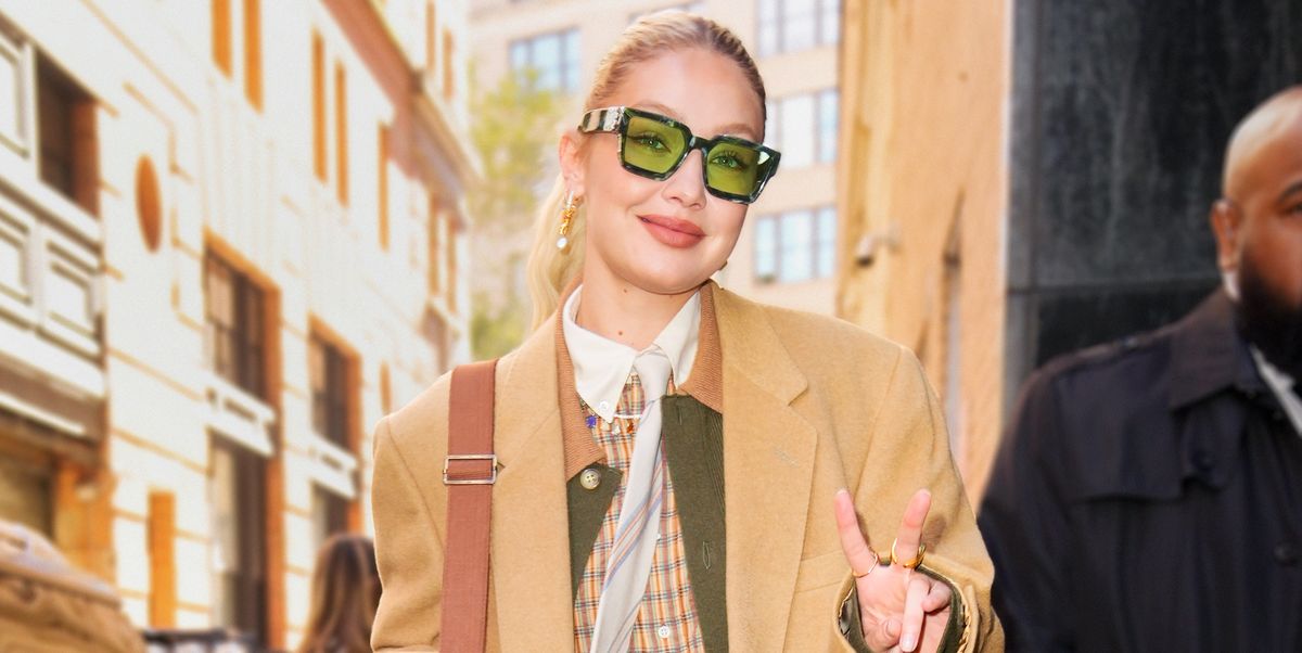 See Gigi Hadid’s Costal Grandmother Style in a Beige and Olive Look