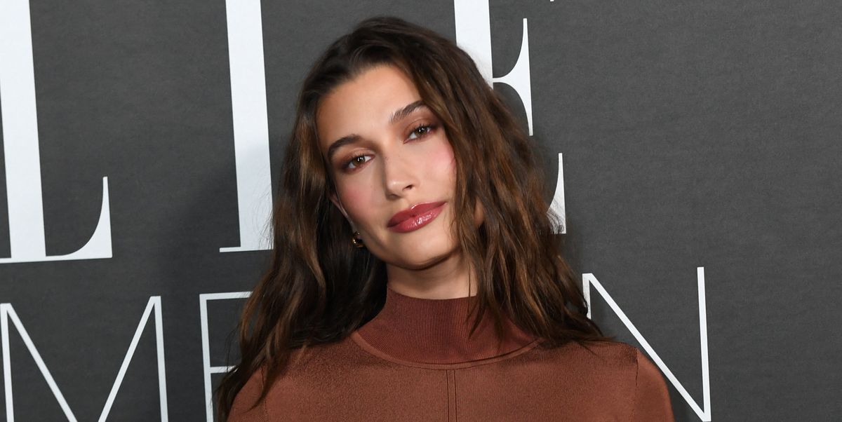 Hailey Bieber Wears Bodycon Dress at ELLE’s 2022 Women in Hollywood Event