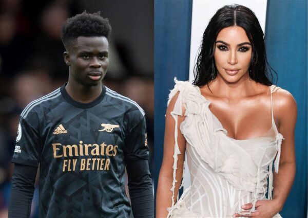 “Someone Stop Her” – Kim Kardashian FaceTiming Arsenal Superstar Bukayo Saka, After Watching Them Lose, Leaves Fans in Disbelief