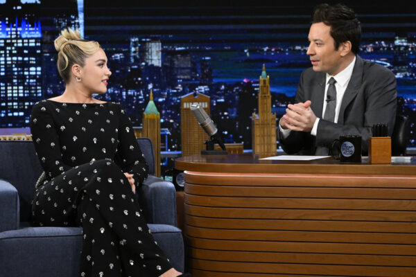 Florence Pugh Goes Backless for ‘Jimmy Fallon’ in Shimmering Jumpsuit – WWD