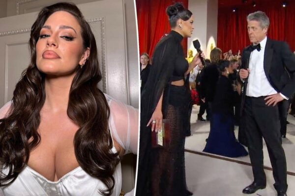 Ashley Graham reacts to ‘rude’ Hugh Grant Oscars 2023 interview