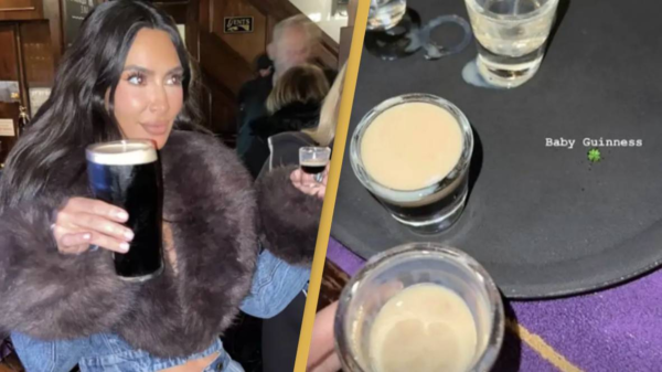 Behind-the-scenes photo exposes sad truth behind pictures of Kim Kardashian’s St Patrick’s Day pub crawl