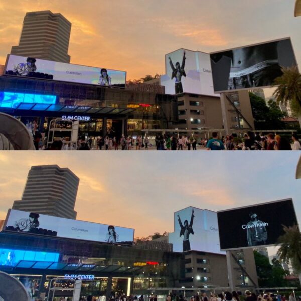 [🎥] Gigante! Anúncios de Jungkook para a Calvin Klein em exibição no famoso centro comercial Siam Paragon em Bangkok, na Tailândia 🇹🇭

JUNGKOOK IN CALVINS 
#JUNGKOOKxCALVINKLEIN https://t.co/S8ddo0ImkK