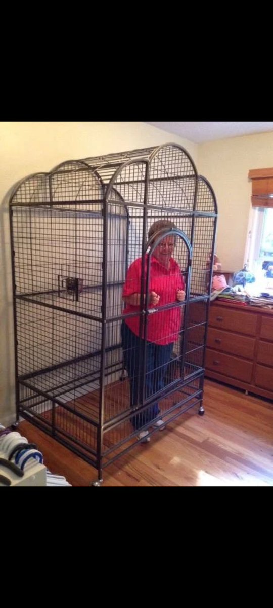 Locking my grandma in this cage with no food or water until Doja cat drops Hellmoth's lead single. https://t.co/Q2CK82P7Vq