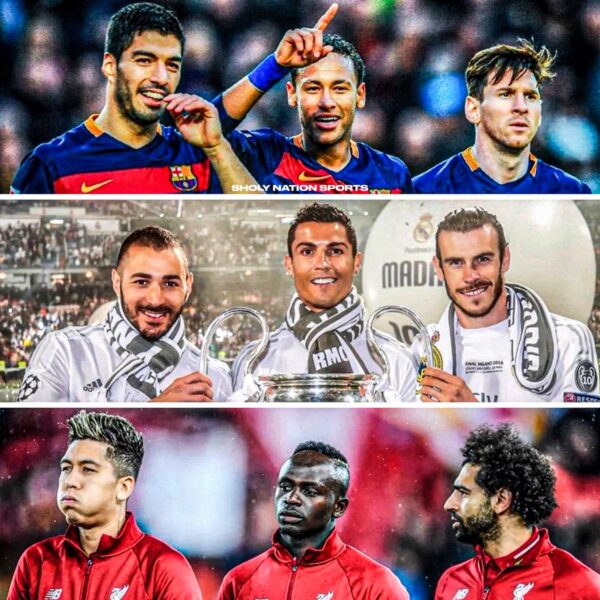 🫂 The Iconic Front 3 Stats in the League & UEFA Champions League;

🔵🔴Suarez,Neymar & Lionel Messi
👕 90 games
⚽️ 201 goals

⚪️ Benzema,Cristiano Ronaldo & Bale
👕 91 games
⚽️ 196 goals

🔴 Firmino,Sadio Mane & Mo Salah
👕 134 games
⚽️ 189 goals 

🔥🔥🔥👏🏽👏🏽 https://t.co/Es3vTnhOFj