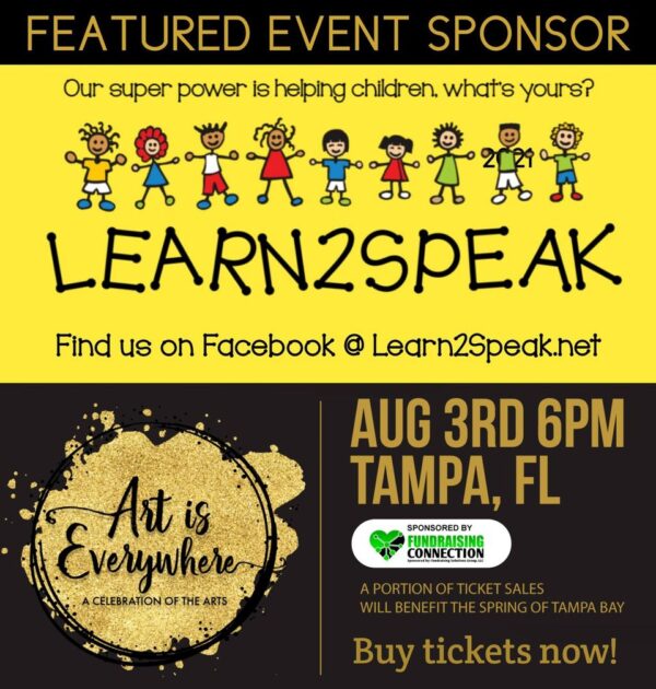 Thank you Learn2Speak! We are honored to have you sponsor our event for a THIRD year! 🤩🤩🤩