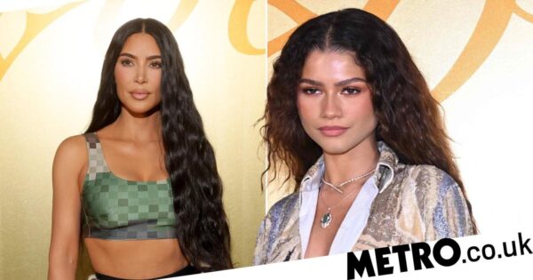 Zendaya and Kim Kardashian rock crimped hair and co-ords in Paris