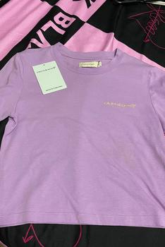 wts/lfb jennie x calvin klein purple crop tee— size small— onhand — used twice — properly washed and stored— kept the or…