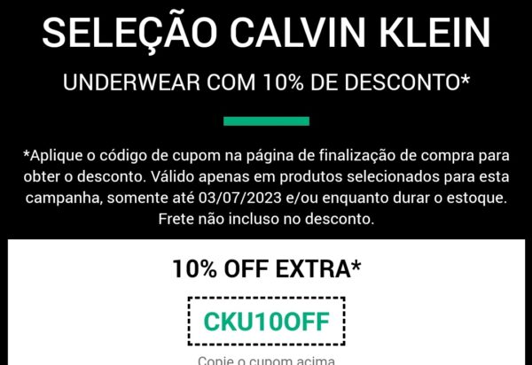 Achados Calvin Klein na dafiti⤵️ Cuecas Calvin Klein COM 10% off ➡️cupom: CKU10OFF Link: tidd.ly/435Gd5T *Aplique o código de cupom na página de finalização de compra para obter desconto Inelegível | cupomdedesconto | volei | #fore | grande dia| santarelli