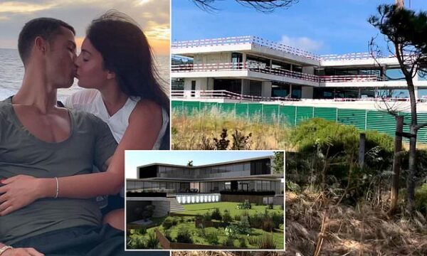 Cristiano Ronaldo's building of a £28m 'hospital-sized' mansion near Lisbon 'is a year behind schedule, neighbours ALREADY dislike him and Georgina Rodriguez – and costs are rocketing up' trib.al/bPEbLEo