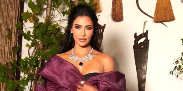 Kim Kardashian Wears Princess Dress With High-Leg Slit for Dolce & Gabbana’s Show