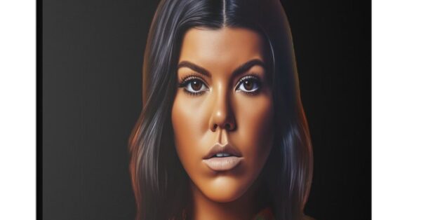 Kourtney Kardashian Canvas Print – Stretched 1.5'' Wall Art Decor