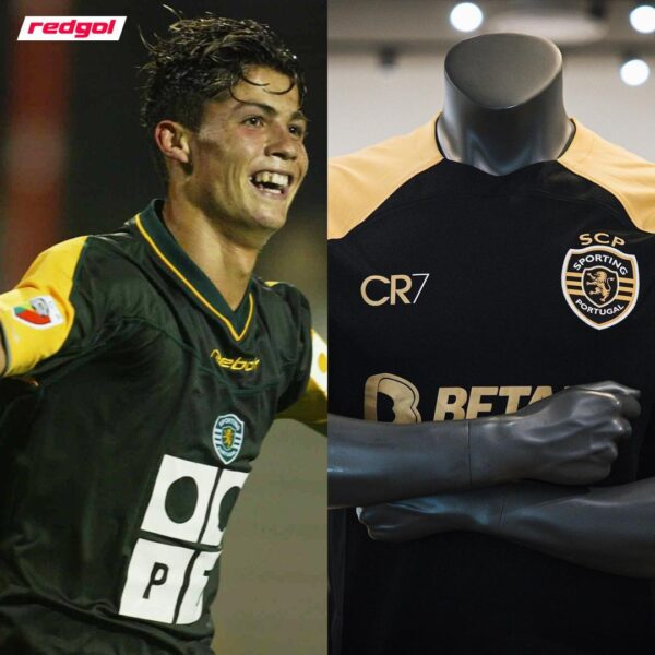 Sporting de Lisboa lanza exótica camiseta retro en honor al legendario Cristiano Ronaldo ???? Respeto por la LEYENDA. Respeto por el BICHO. ❤️¿Qué les parece este gesto para CR7, Redgoleros? ? pic.twitter.com/hJvGJoMlZg