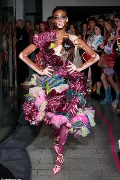 Winnie Harlow and Ashley Graham storm the runway at Matty Bovan’s London Fashion Week show in vibrant dresses