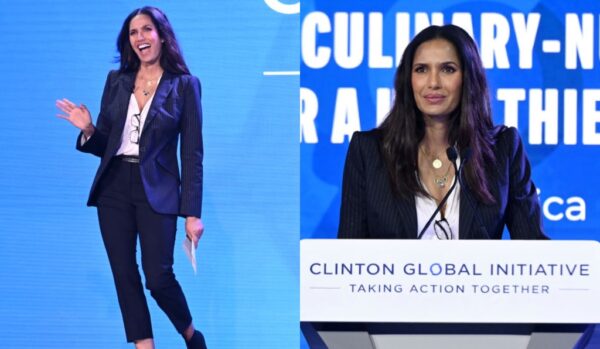 Padma Lakshmi Dons Alexander McQueen at Clinton Global Initiative 2023 – WWD