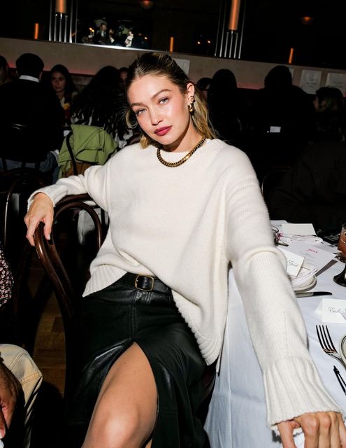 Gigi Hadid at the inauguration of the new Guest In Residence store in New York on October 19.