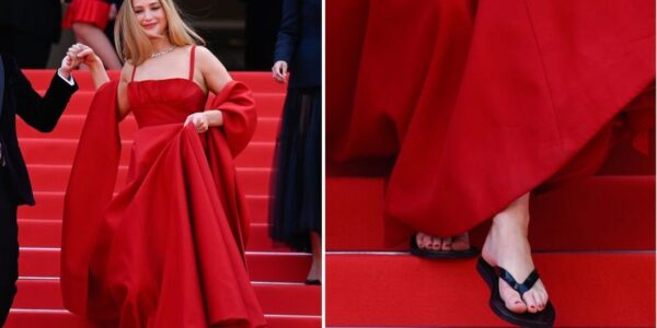 Jennifer Lawrence Wore Comfy Flip-Flops to the Cannes Film Festival