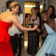 See Jennifer Lawrence Jokingly Try to Steal Lupita Nyong’o’s Oscar
