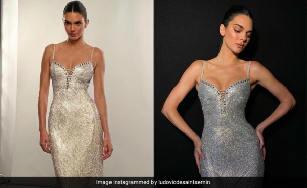 At The L’Oreal Show During Paris Fashion Week 2023, Kendall Jenner’s Scintillating Silver Gown Was Made By Hand With Over 1.5 Lakh Swarovski Crystals