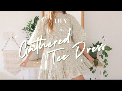 DIY // Gathered Tee Dress