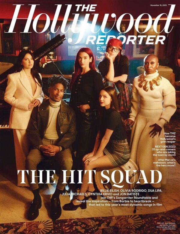 📸 Dua Lipa cubre la portada de The Hollywood Reporter junto a Olivia Rodrigo, Billie Eilish, Julia Michaels, Jon Batiste y Cynth…