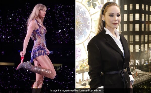 Taylor Swift’s Bejewelled Louboutin Boots And Jennifer Lawrence’s Crisp Tailored Look Are Chic Enough To Withstand A Wardrobe Malfunction