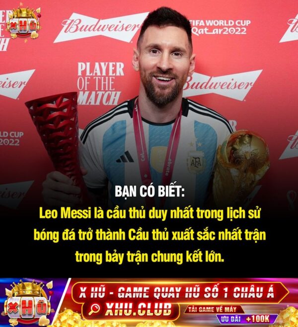 ?BẠN CÓ BIẾT: Leo Messi là cầu thủ duy nhất trong lịch sử bóng đá trở thành Cầu thủ xuất sắc nhất trận trong bảy trận c…