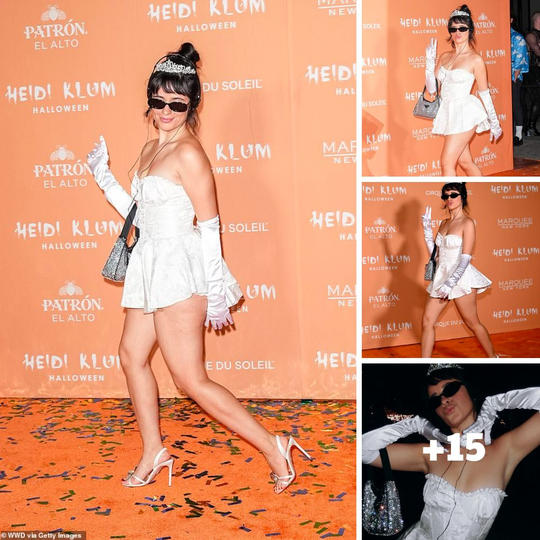 Camila Cabello stole the show at Heidi Klums Halloween party, exuding royalty on the red carpet.