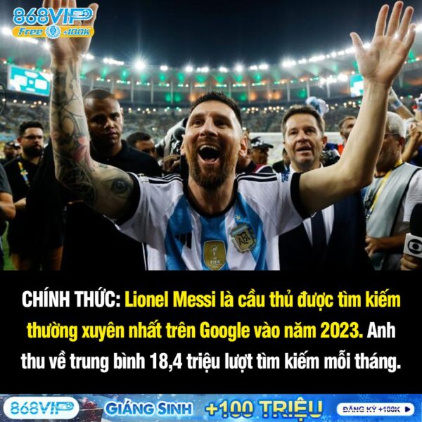 ‼️? CHÍNH THỨC: Lionel Messi là cầu thủ được tìm kiếm thường xuyên nhất trên Google vào năm 2023. Anh thu về trung bình…