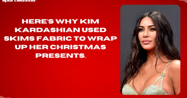 Here’s why Kim Kardashian used SKIMS fabric to wrap up her Christmas presents.