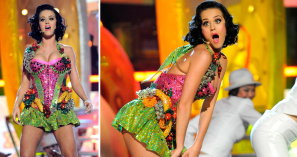 Katy Perry brought the juicy vibes to the Grammy Awards with her fruitfilled onstage entrance!