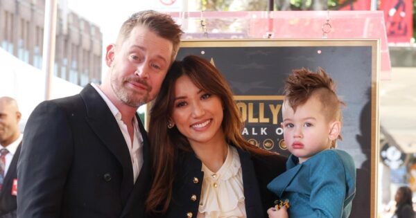 Macaulay Culkin, Brenda Song Bring Sons to Walk of Fame Ceremony