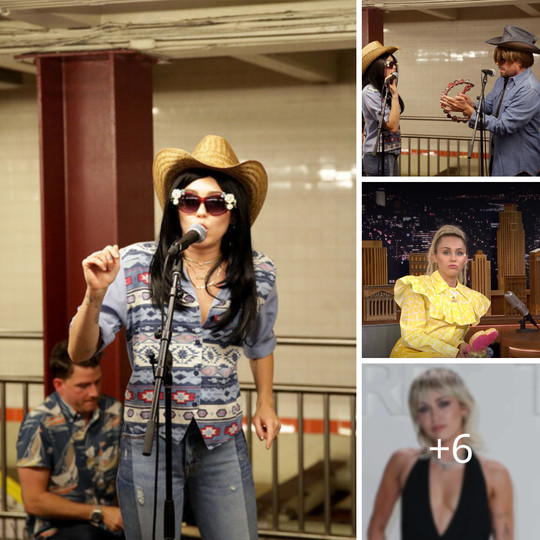 Watch Miley Cyrus and Jimmy Fallon Sing "Jolene" in Disguise in the NYC Subway ‎