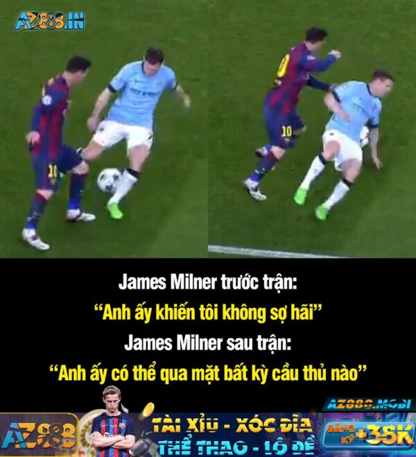 RÉN NGAY ? ?️ James Milner (cựu cầu thủ Manchester City) nói về Messi: ?TRƯỚC TRẬN ĐẤU (Man. City vs Barcelona):… M…