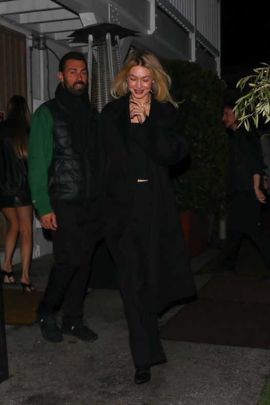 JANUARY 7TH: GIGI HADID LEAVING THE GOLDEN GLOBES DINNER AT THE GIORGIO BALDI RESTAURANT IN LOS ANGELES, CALIFORNIA.